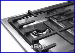 Bosch 30 5 Sealed Burner LED Lights Stainless Cast-Iron Gas Cooktop NGM8056UC