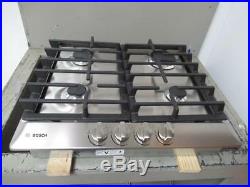 Bosch 500 Series 24 Inch Stainless Push-to-Turn Knobs Gas Cooktop NGM5456UC