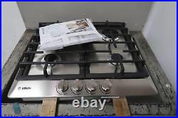 Bosch 500 Series 24 Push-to-Turn 4 Burner Knobs Stainless Gas Cooktop NGM5456UC