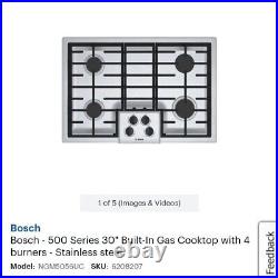 Bosch 500 Series NGM5056UC 30 Inch Gas Cooktop Sealed Burners Images