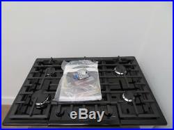 Bosch 800 Series 30 5 Burner Red LED Black Stainless Gas Cooktop NGM8046UC IMGS