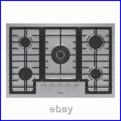 Bosch 800 Series NGM8659UC 36 Built-In Gas Cooktop with 5 Sealed Burners