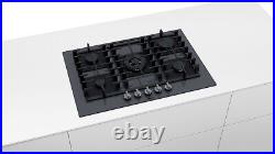 Bosch Benchmark Series 30 Grey Tempered Glass Gas Cooktop NGMP077UC