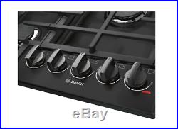 Bosch NGM8046UC 800 Series 30 Black Stainless Steel Gas Sealed Burner Cooktop
