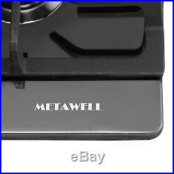 Brand METAWELL 30Built-in Cooktop Stove LPG/NG Gas Hob Cooker Black Titanium