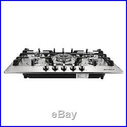 Brand New 30 Stainless Steel 5 Burner Built-In Stoves NG LPG Gas Cooktop Cooker