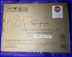 Brand New, Empava EMPV-IDC12B2 2-Burner Black Glass Induction Cooktop, Touch