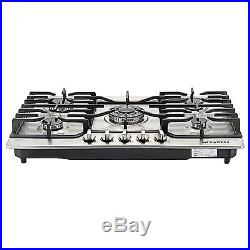 Branded 30COOKTOP Steel Built-in 5 Burners Stove LPG/NG Gas Hob Cooktop-US SHIP