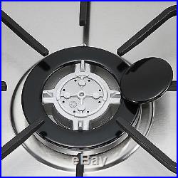 Branded 30COOKTOP Steel Built-in 5 Burners Stove LPG/NG Gas Hob Cooktop-US SHIP