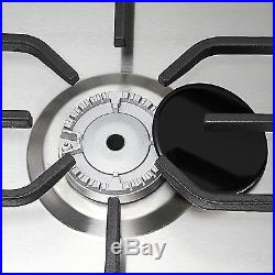 Branded 30COOKTOP Steel Built-in 5 Burners Stove LPG/NG Gas Hob Cooktop-US SHIP