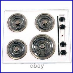 Brown WEL03 24in Electric Cooktop Coil Top White