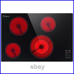 Built-In 30-in 4 Elements Smooth Surface (Radiant) Black Electric Cooktop