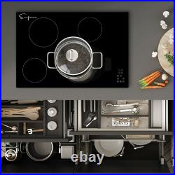 Built-In 30-in 4 Elements Smooth Surface (Radiant) Black Electric Cooktop