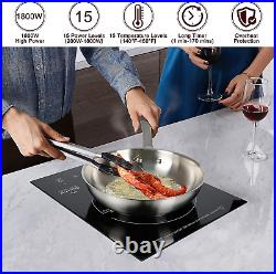 Built-In Countertop Burner Portable Induction Cooktop Sensor Touch Safety Lock