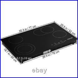 Built In Electric Stove Top 30 Inch 4 Burners 240V Ceramic Glass Radiant Cooktop