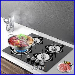 Built-in 4 Burner Gas Stove Gas Cooktop 23.2 Inch Gas Stove Top aluminum alloy