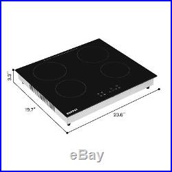 Built in Electric 4 Burner Induction Portable Cooker Cooktop Touch Panel Ceramic