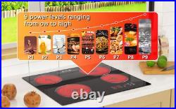 Built-in Electric Ceramic Cooktop Stove Induction 12/24 inch 2/4 Burners Black Built-in Electric Ceramic Cooktop Stove Induction 12/24 inch 2/4 Burners Black