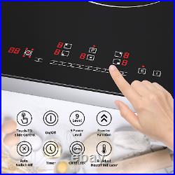 Built-in Electric Induction Cooktop 36inch 5 Burner Stove Touch Control Timer