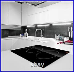 Built in Electric Stove Top, 12 Inch 2 Burners, 240V Glass Radiant Cooktop with