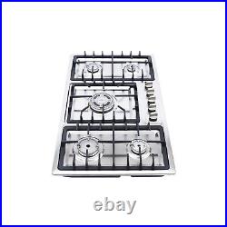 Built in Gas Cooktop 4/5 Burners Stainless Steel Stove NG/L-P-G Gas Hob Cookto