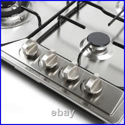 Built-in Gas Cooktops 4 Burners Gas Stove Kitchen Stainless Natural Gas Stove