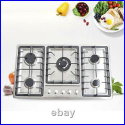 Built in Gas Stove Cooktop 5/4 Sealed Burners NG / LPG Stainless Steel