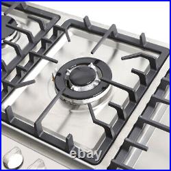 Built in Gas Stove Cooktop 5/4 Sealed Burners NG / LPG Stainless Steel
