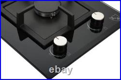 Burner 12 In Built-in LPG/Propane Gas Stove Top Glass Surface Cast Iron Cooktop