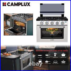 CAMPLUX 2 IN 1 Gas Stove 36L Gas Range Oven 3 Burners Cooktop Compact Kitchen RV