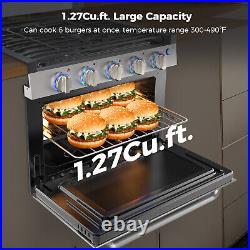 CAMPLUX 2 IN 1 Gas Stove 36L Gas Range Oven 3 Burners Cooktop Compact Kitchen RV