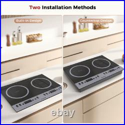CAMPLUX Electric Induction Cooktop 1.8kW Countertop/Built-in for RV, Mini Kitchen