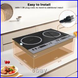 CAMPLUX Electric Induction Cooktop 1.8kW Countertop/Built-in for RV, Mini Kitchen