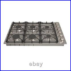 CASAINC 30/36 in Gas Cooktop Stainless Steel 4/6 Burners LP Conversion Kit CSA