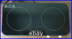 COOKTRON Portable Induction Cooktop 2 Burner With Removable Iron Cast Griddle