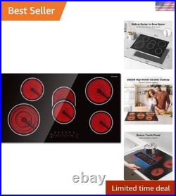 Ceramic Electric Cooktop 36 Inch 5 Radiant Burners with Timer & 9 Heat Levels