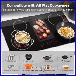 Ceramic Electric Cooktop 36 Inch 5 Radiant Burners with Timer & 9 Heat Levels