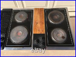 Classic Jenn Air C316 Downdraft 3 bay Cooktop Stainless Steel 47 Tested/Working