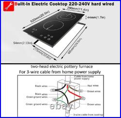 Cocina Eléctrica 2 Quemadores 3200W con Timer y Bloqueo Infantil. NUEVO