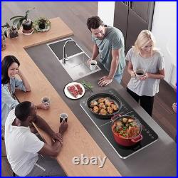 Cocina de inducción con 2 quemadores y control independiente, cuerpo ultrafino Cocina de inducción con 2 quemadores y control independiente, cuerpo ultrafino