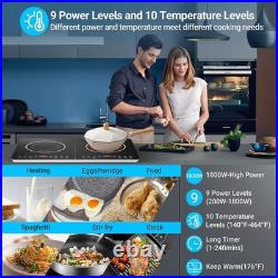 Cocina de inducción con 2 quemadores y control independiente, cuerpo ultrafino Cocina de inducción con 2 quemadores y control independiente, cuerpo ultrafino