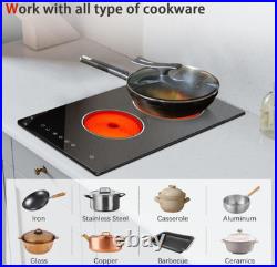 Cocina eléctrica empotrable 2 quemadores 12 3000W bloqueo infantil