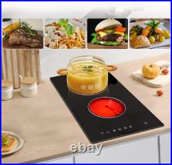 Cocina eléctrica empotrable 2 quemadores 12 3000W bloqueo infantil Cocina eléctrica empotrable 2 quemadores 12 3000W bloqueo infantil
