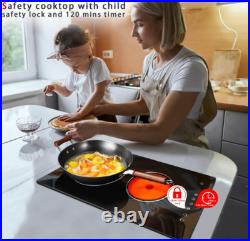 Cocina eléctrica empotrable 2 quemadores 12 3000W bloqueo infantil