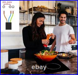 Cocina eléctrica empotrable 2 quemadores 12 3000W bloqueo infantil