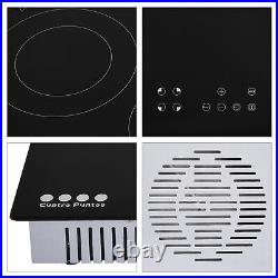 Commercial Electric Cooktop Ceramic Stove 4 Burners Touch Control 6800W