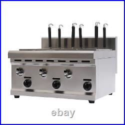 Commercial Noodle Pasta Ramen Cooker 6 Holes LPG Propane Gas Maker With 2 Tanks