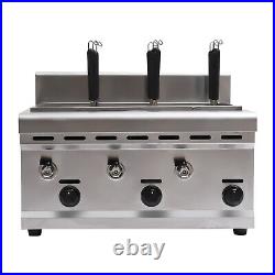 Commercial Noodle Pasta Ramen Cooker 6 Holes LPG Propane Gas Maker With 2 Tanks