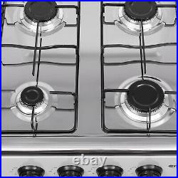 Commercial Restaurant Kitchen Stand 4 Burners Cooking Gas Stove Set With Cover