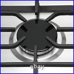 Cook Top 30 Stainless Steel Built-in 5 Burners Stove LPG/NG Gas Cooker Cooktops